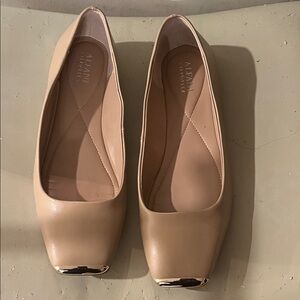 Alfani Tan Flats with gold Accents